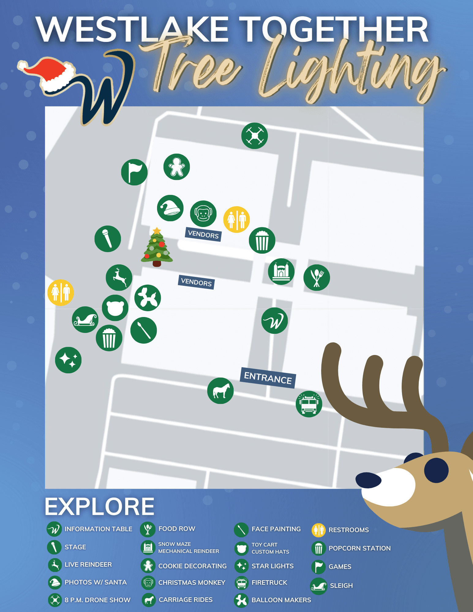 Tree Lighting Event map