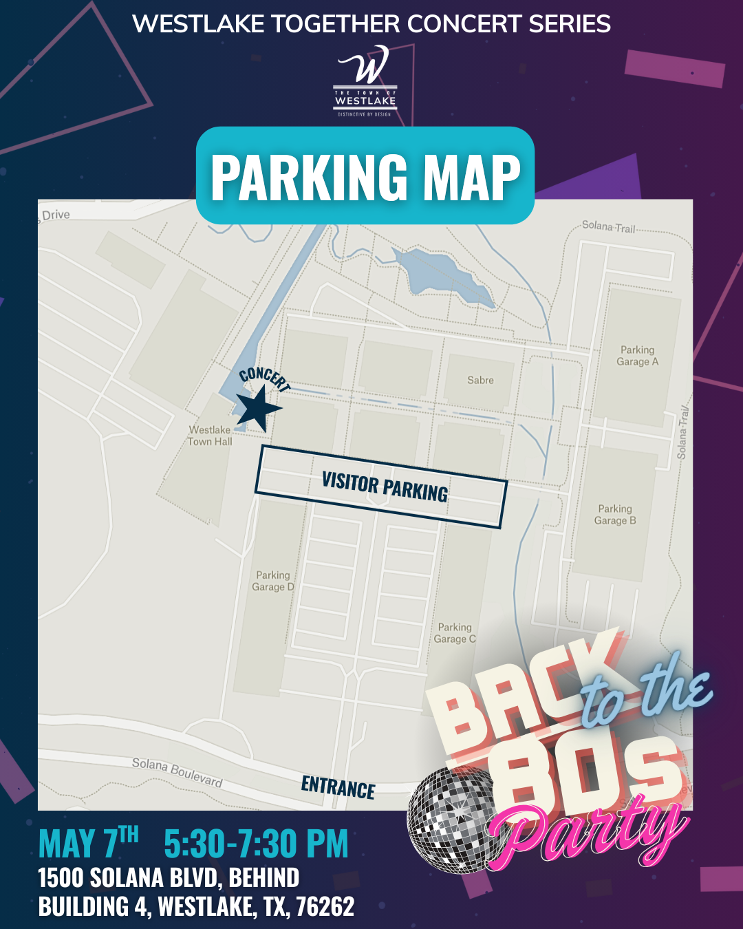 80s concert parking info